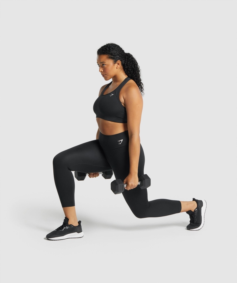 Gymshark Training 7/8 κολάν μαύρο