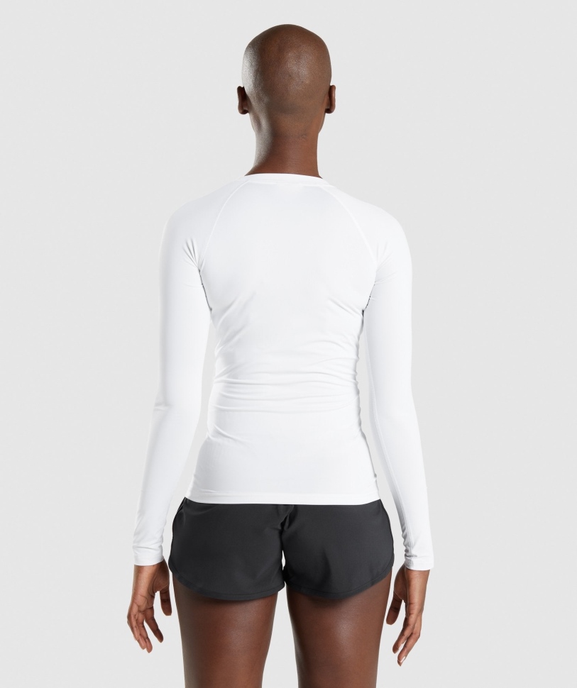 Gymshark Training Baselayer μακρυμάνικο τοπ λευκό