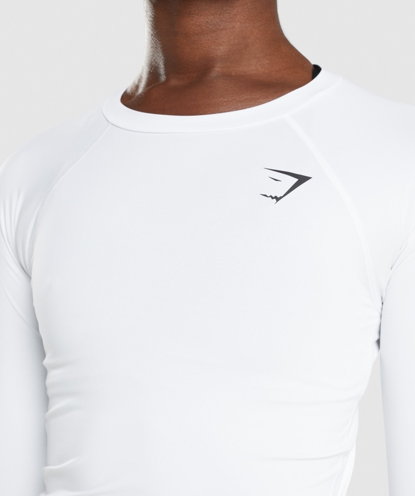 Gymshark Training Baselayer μακρυμάνικο τοπ λευκό