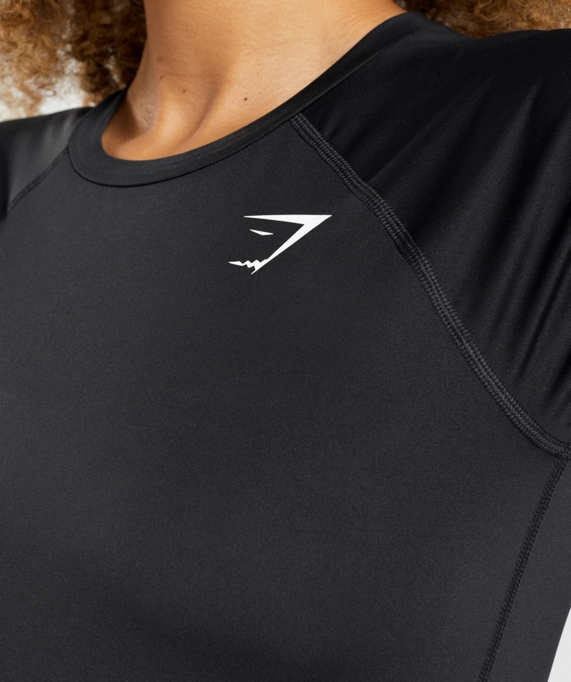 Gymshark Training Baselayer μπλουζάκι μαύρο