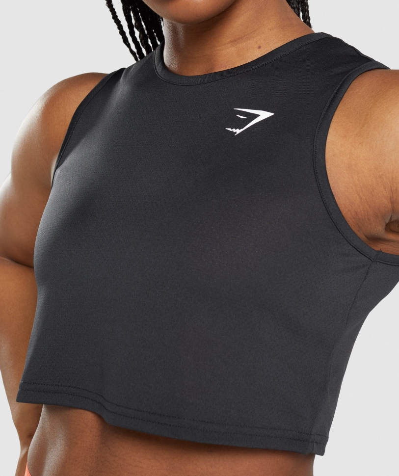 Gymshark Training Crop Tank μαύρο