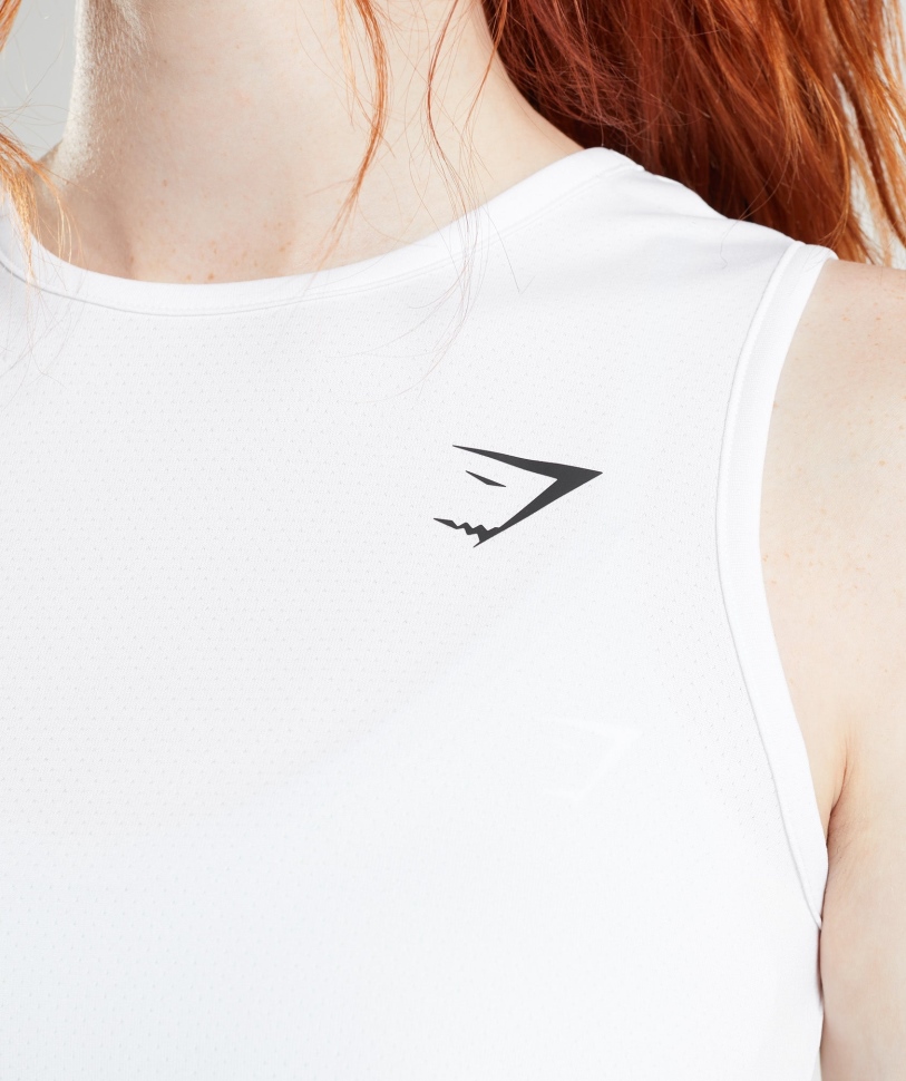 Gymshark εκπαίδευση Crop Tank λευκό