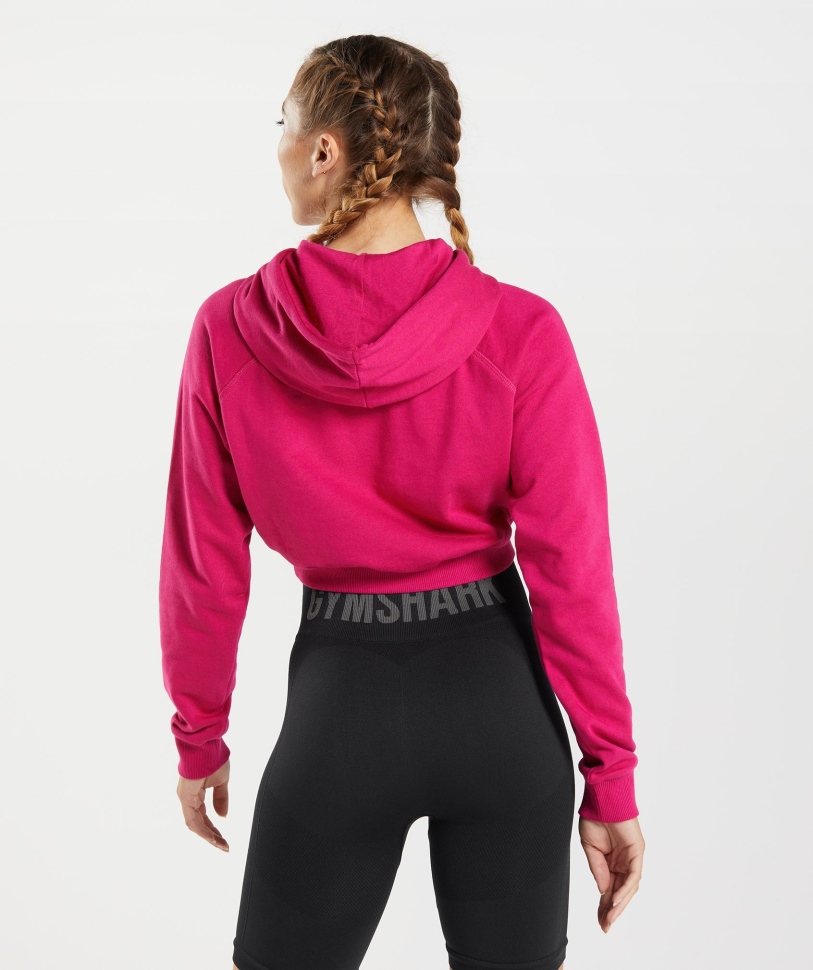 Gymshark Training Cropped Hoodie Magenta Pink