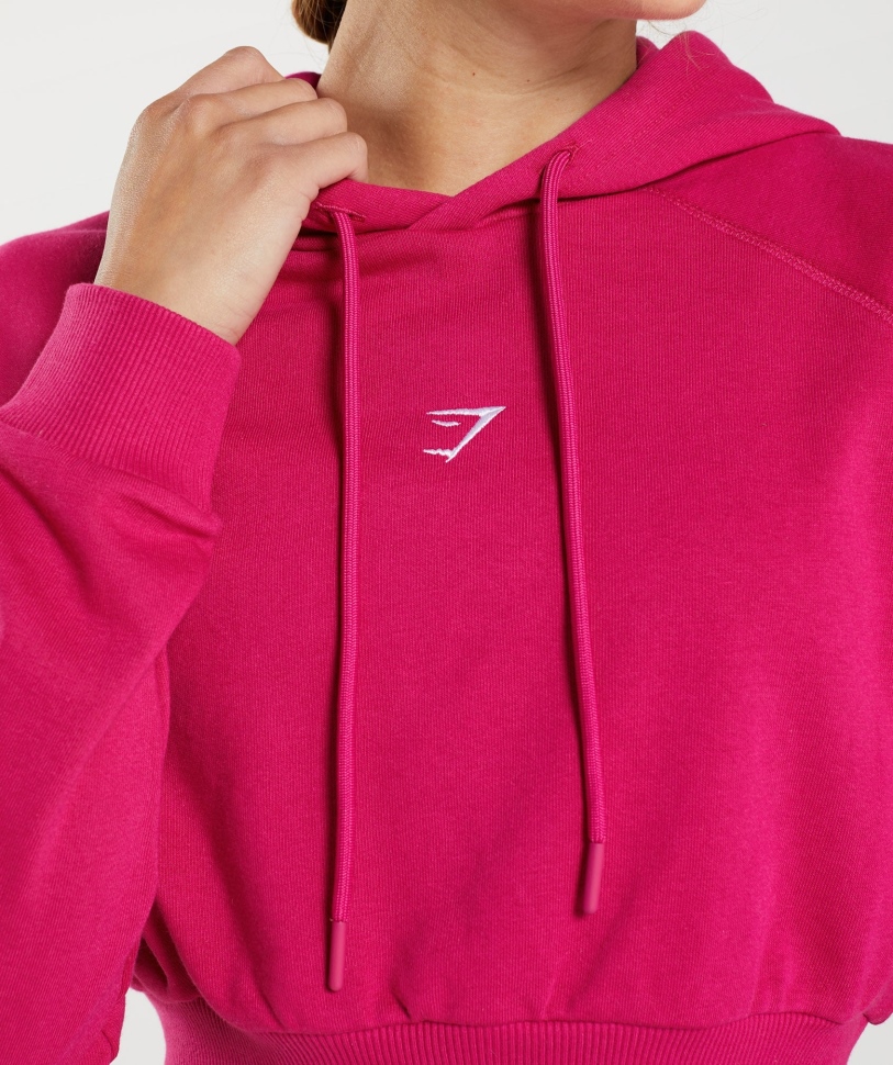 Gymshark Training Cropped Hoodie Magenta Pink