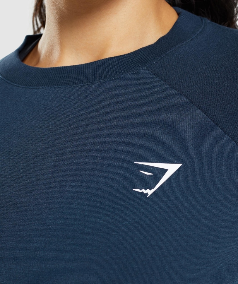 Gymshark εκπαίδευση Cropped πουλόβερ Navy