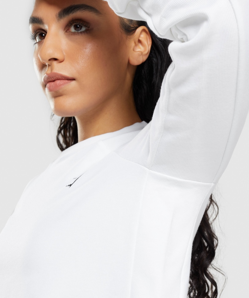 γυμναστήριο γυμναστικής Cropped πουλόβερ λευκό