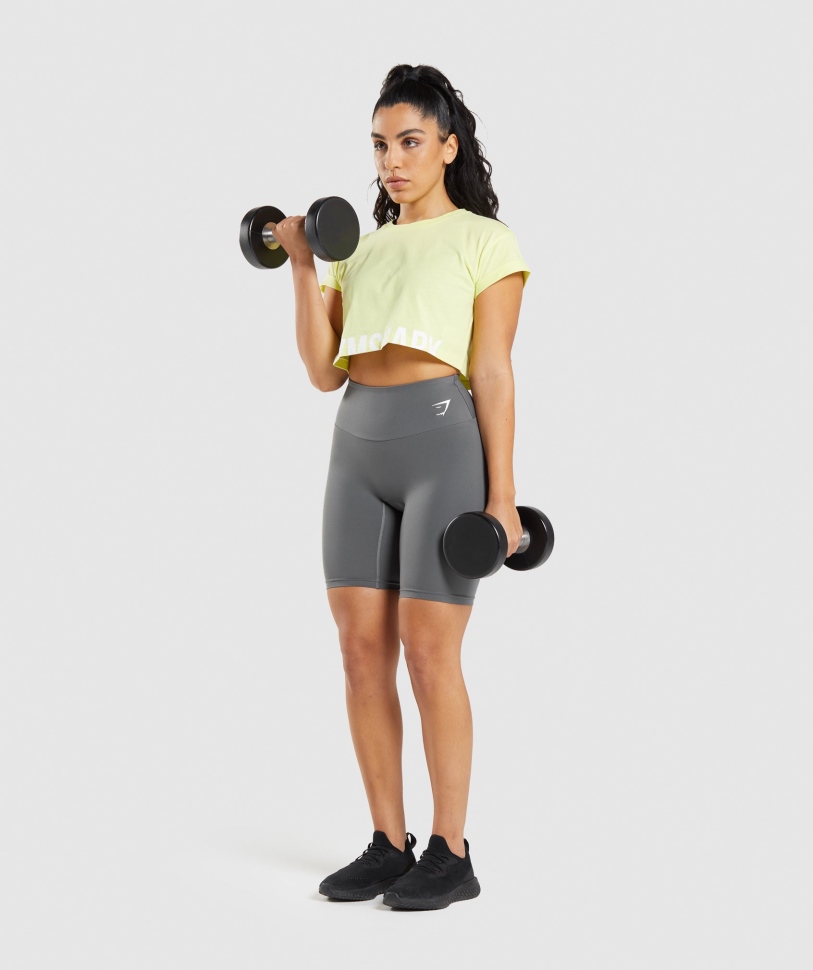 Gymshark προπόνηση σορτς ποδηλασίας γκρι ανθρακί