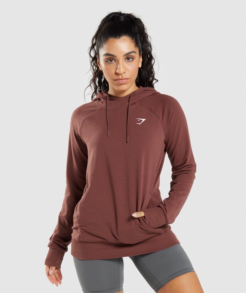 Gymshark Training Hoodie Cherry Brown