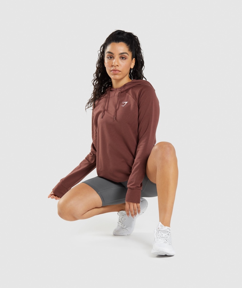Gymshark Training Hoodie Cherry Brown