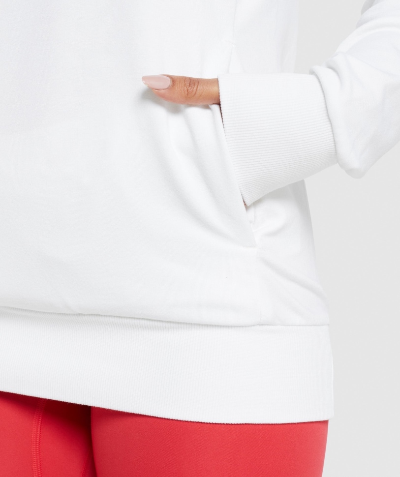 γυμναστήριο γυμναστικής με κουκούλα λευκό