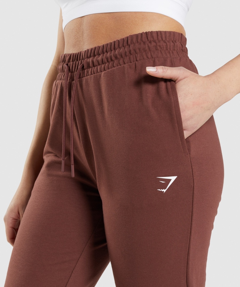 Gymshark Training Joggers Cherry Brown