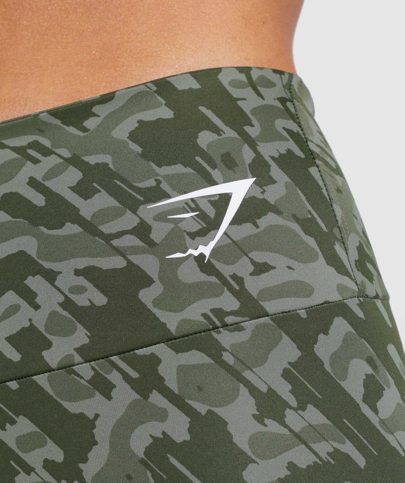 Gymshark κολάν προπόνησης με πράσινη στάμπα