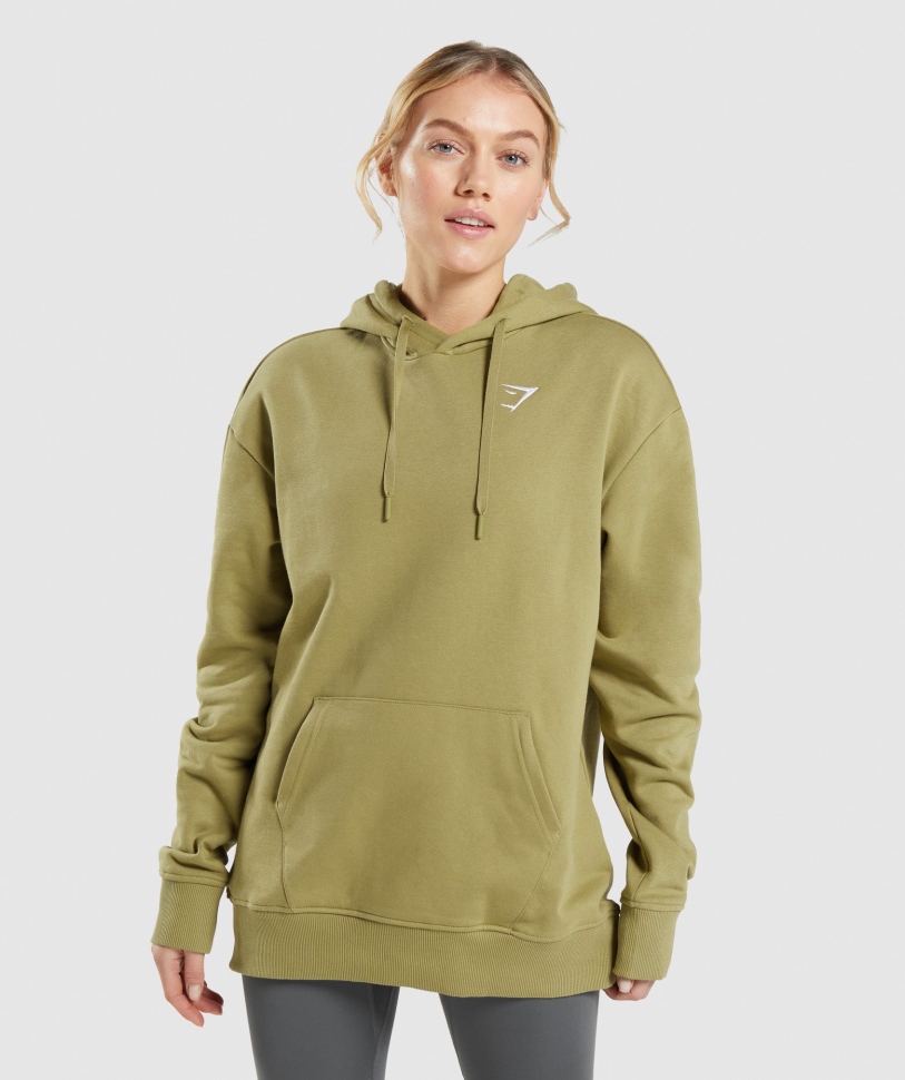 προπόνηση Gymshark μεγάλου μεγέθους Hoodie Griffin Green