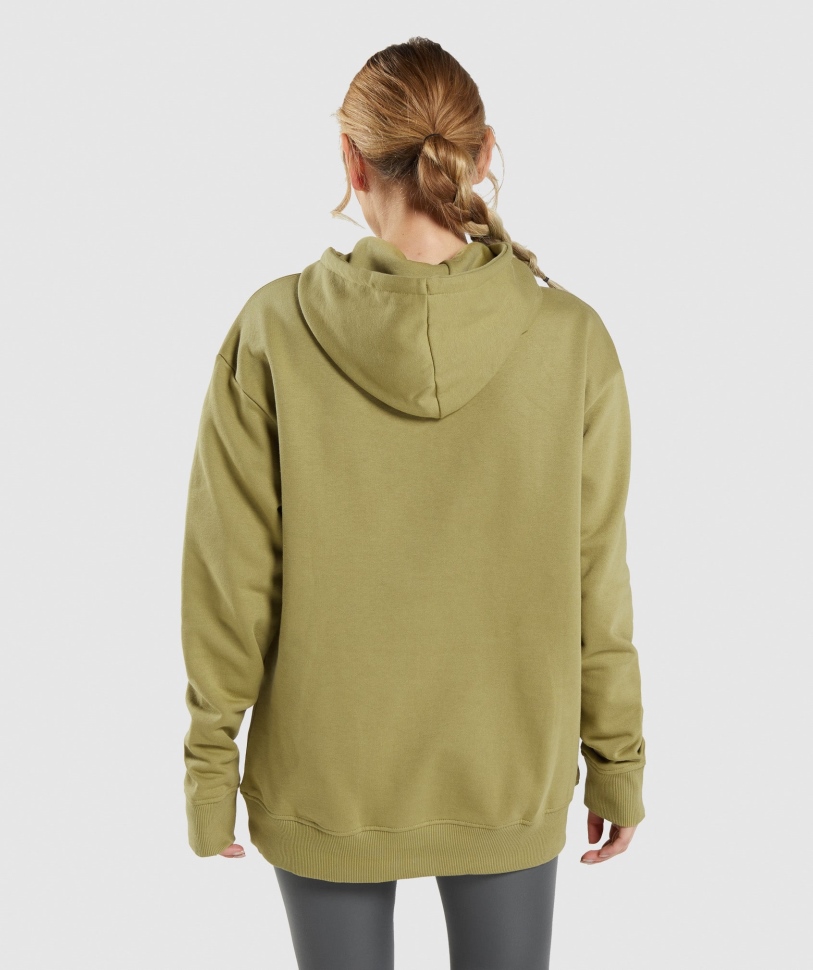 προπόνηση Gymshark μεγάλου μεγέθους Hoodie Griffin Green
