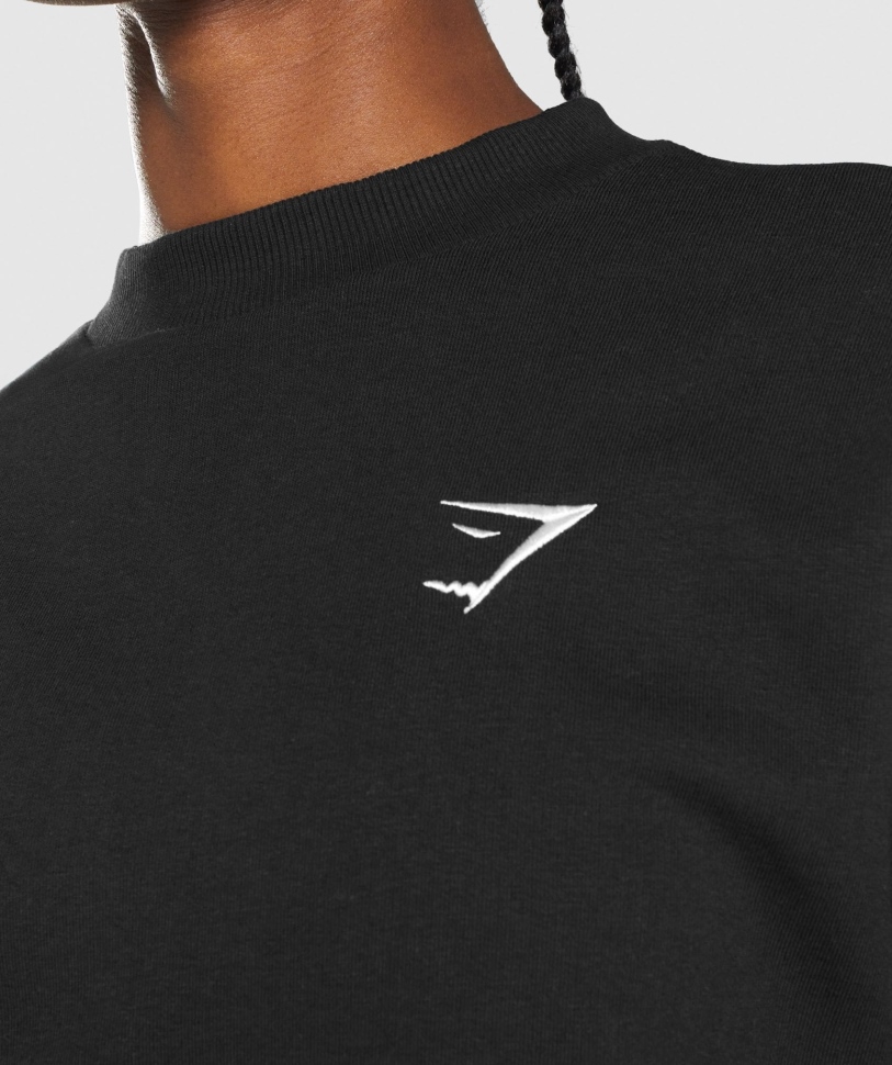 γυμναστήριο γυμναστικής μαύρη μπλούζα μεγάλου μεγέθους