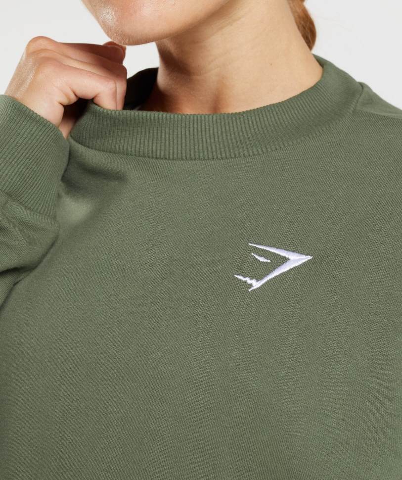 προπόνηση Gymshark μεγάλου μεγέθους φούτερ Core Olive