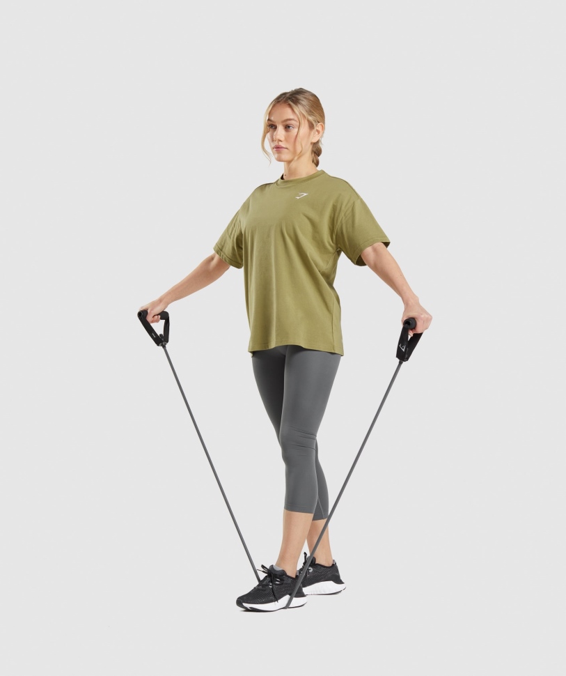 Gymshark προπόνηση μεγάλου μεγέθους μπλουζάκι Griffin Green