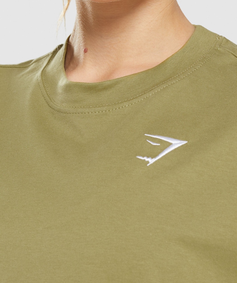 Gymshark προπόνηση μεγάλου μεγέθους μπλουζάκι Griffin Green