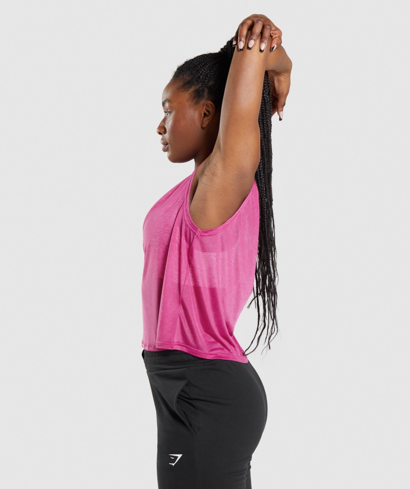 Gymshark Training μεγάλου μεγέθους τανκ δράκος ροζ