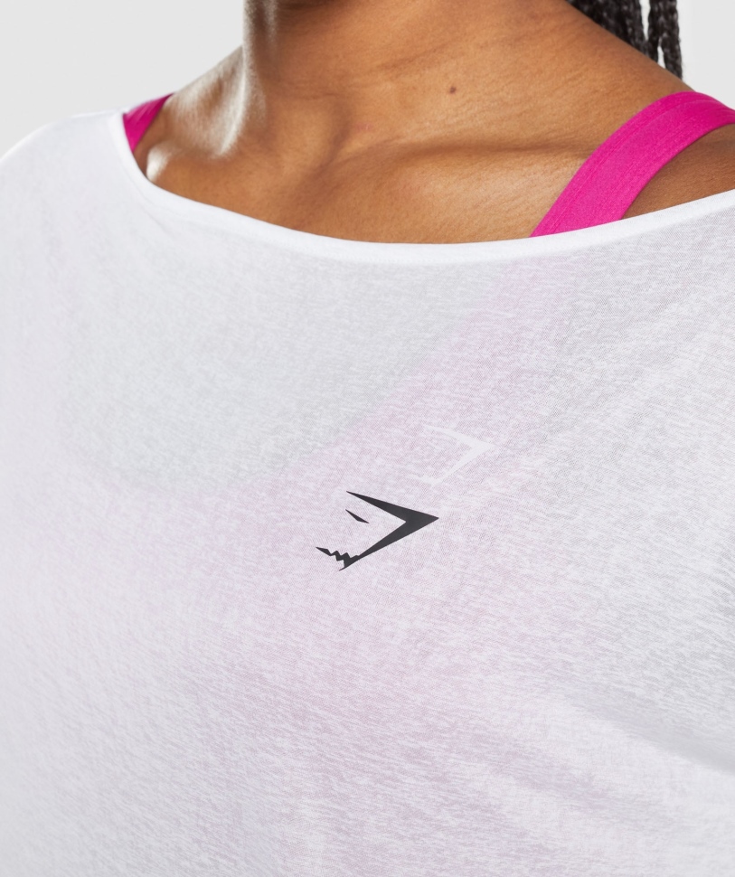 προπόνηση Gymshark υπερμεγέθη πάνω λευκό