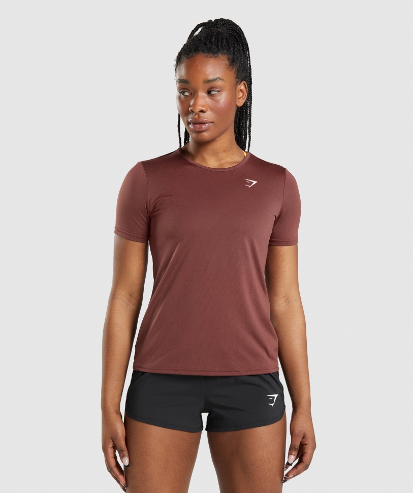 Gymshark Training T-shirt Cherry Brown