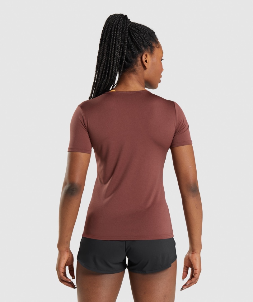 Gymshark Training T-shirt Cherry Brown
