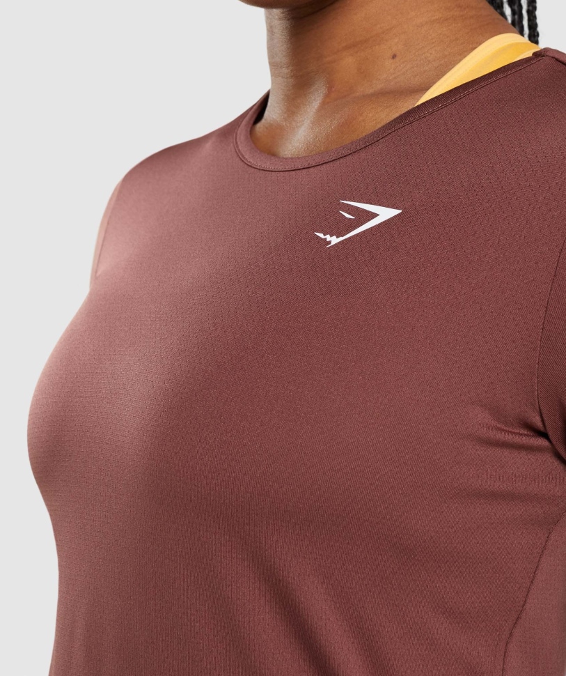 Gymshark Training T-shirt Cherry Brown