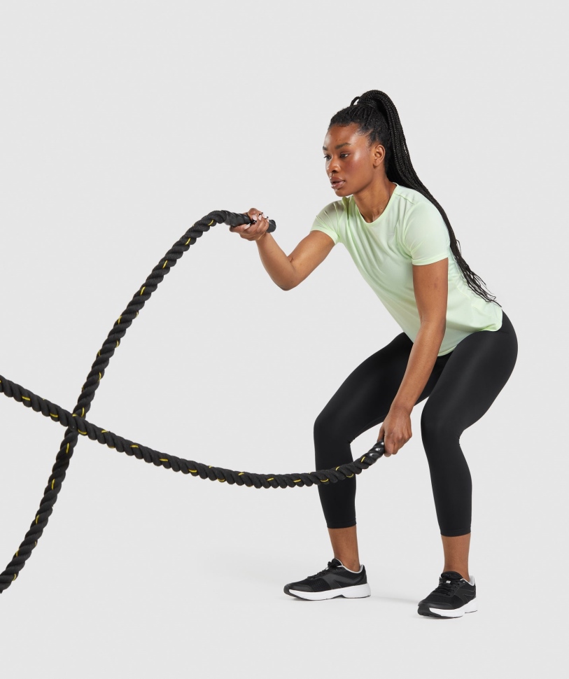 Gymshark προπόνηση μπλουζάκι αγγούρι πράσινο