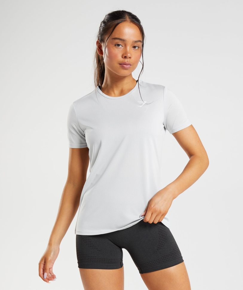 T-shirt προπόνησης Gymshark σε ανοιχτό γκρι