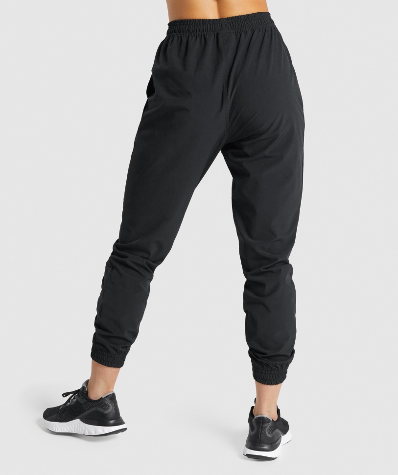 Gymshark εκπαίδευση υφαντά Joggers μαύρο