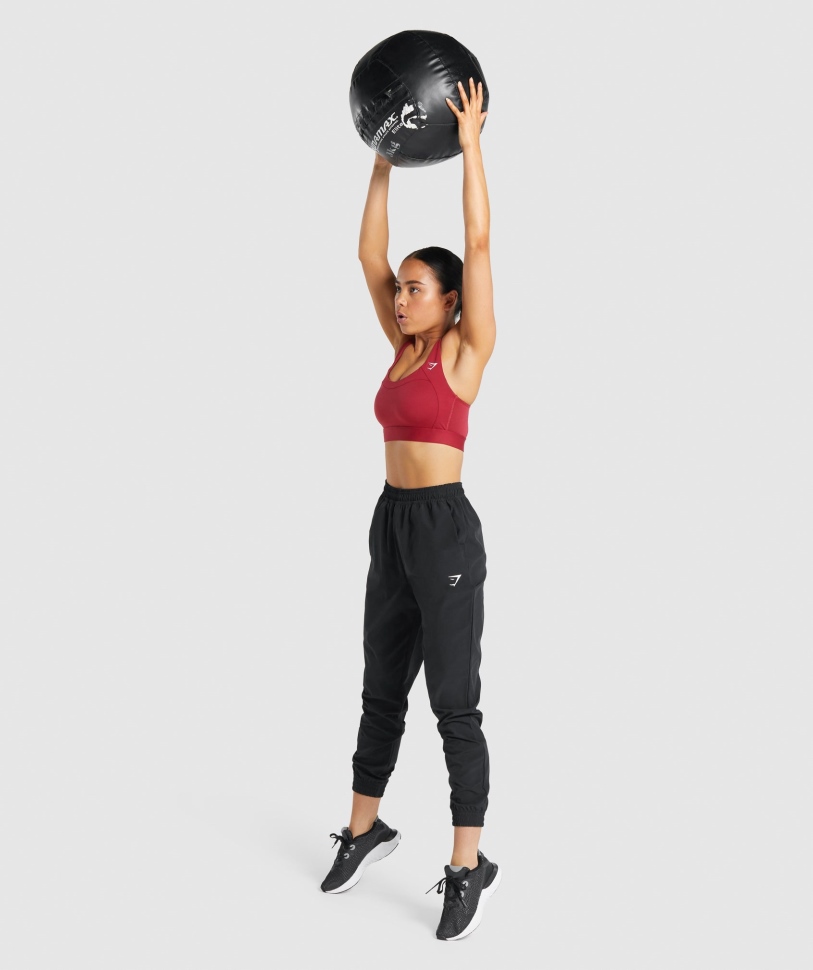 Gymshark εκπαίδευση υφαντά Joggers μαύρο