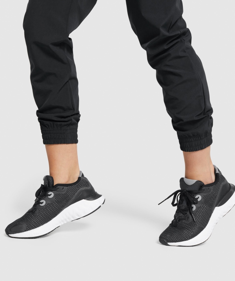 Gymshark εκπαίδευση υφαντά Joggers μαύρο