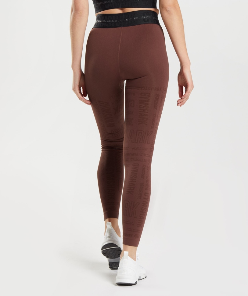 κολάν Gymshark Vision Cherry Brown