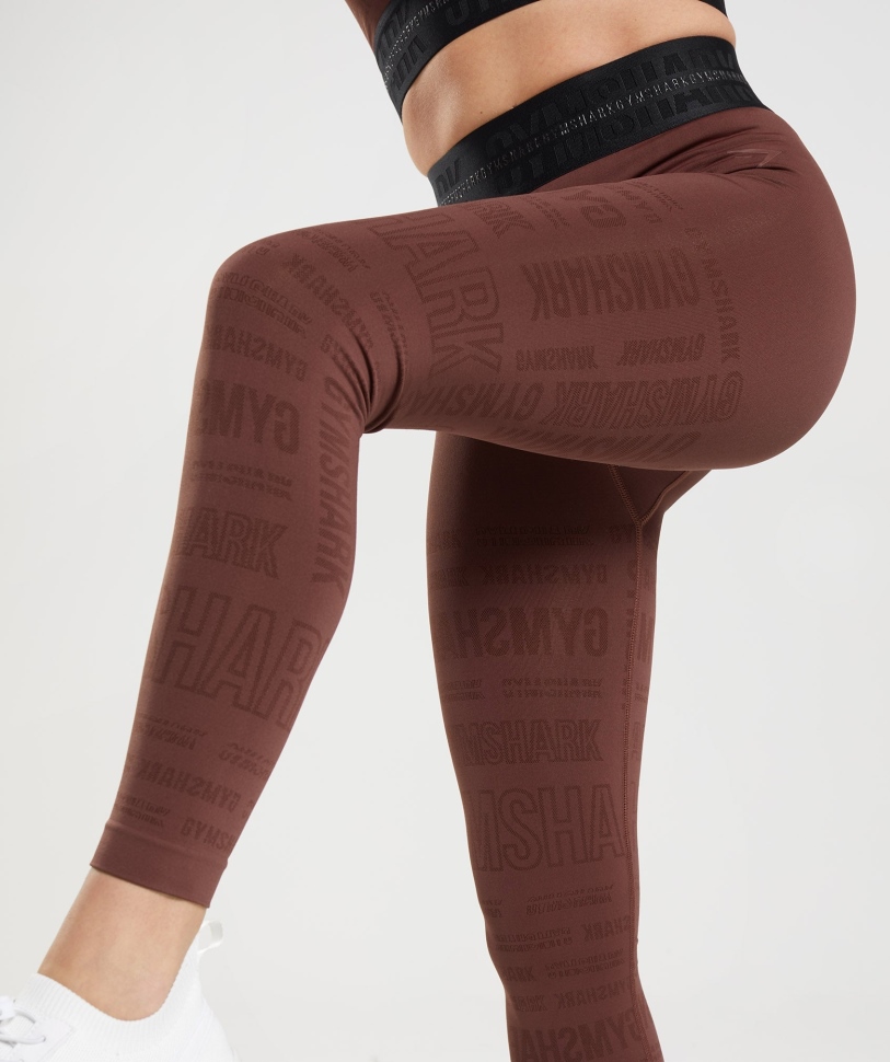 κολάν Gymshark Vision Cherry Brown