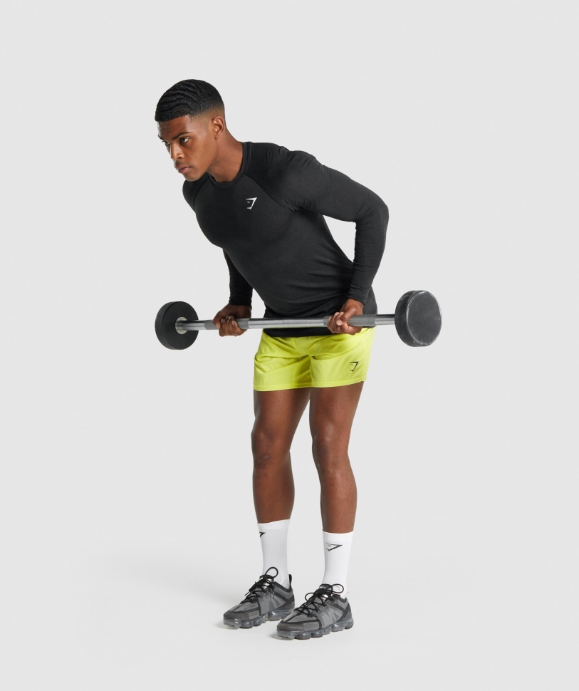 μακρυμάνικο μπλουζάκι Gymshark Vital Light απρόσκοπτη μαύρη μάργα