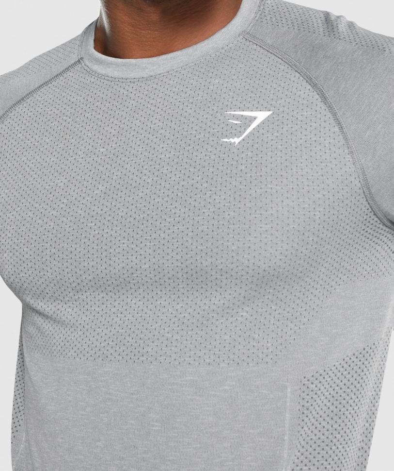 μακρυμάνικο μπλουζάκι Gymshark Vital Light χωρίς ραφή κάρβουνο μάργα