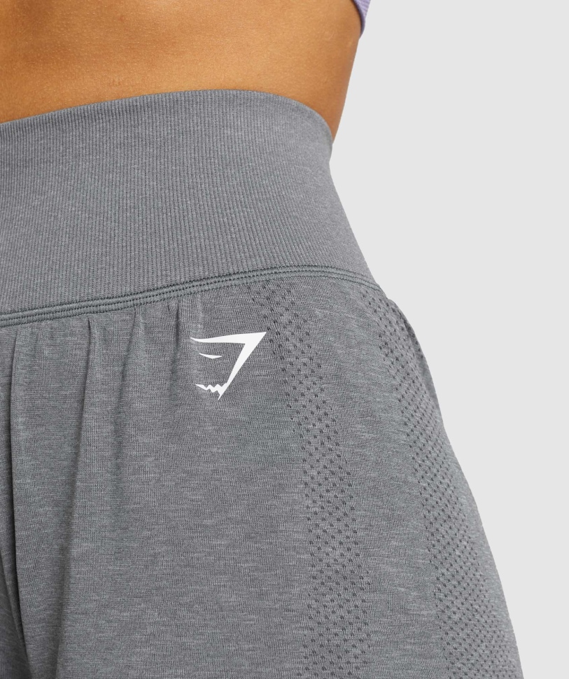 Gymshark Vital χωρίς ραφή σορτς 2.0 2 σε 1 Smokey Grey Marl