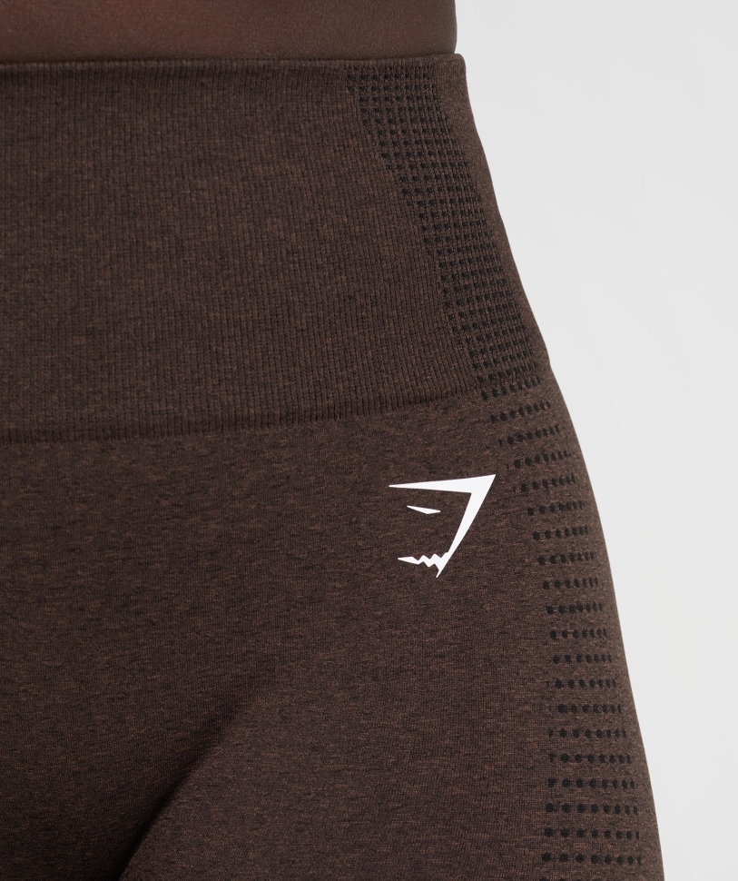Gymshark ζωτικής σημασίας χωρίς ραφή 2.0 κολάν Cherry Brown Marl