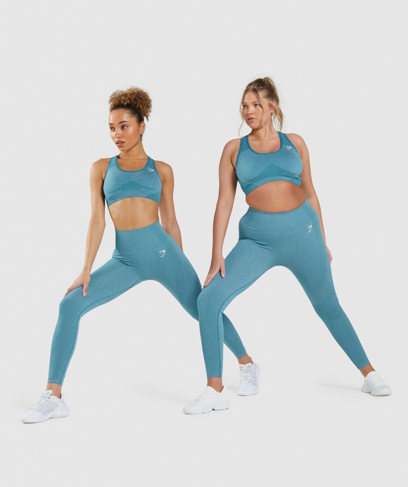 Gymshark Vital Seamless 2.0 κολάν Tahoe Teal Marl