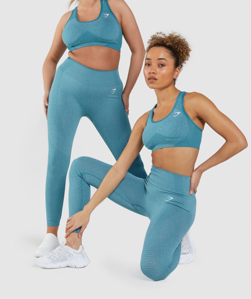 Gymshark Vital Seamless 2.0 κολάν Tahoe Teal Marl