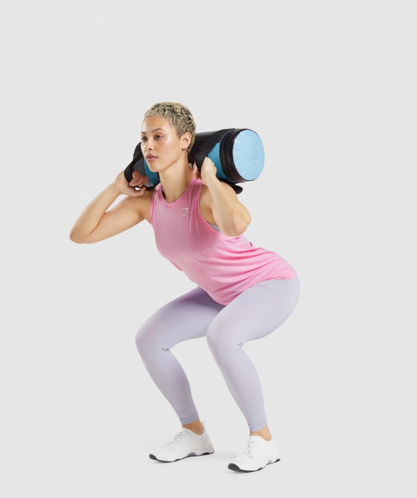 Gymshark ζωτικής σημασίας χωρίς ραφή 2.0 ελαφριά χαλαρή δεξαμενή σορμπέ ροζ μάργα