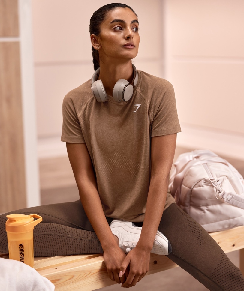 Gymshark Vital χωρίς ραφή 2.0 ελαφρύ μπλουζάκι ελαφάκι μάργας