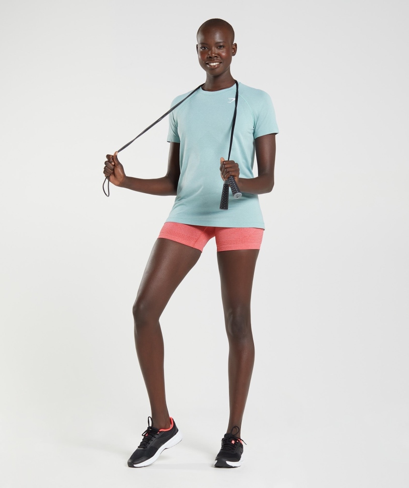 Gymshark Vital χωρίς ραφές 2.0 ελαφρύ μπλουζάκι μαργαριτάρι μπλε μάργα