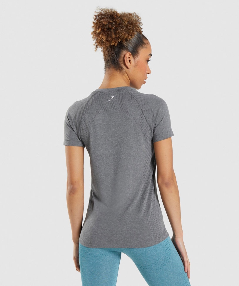Gymshark Vital χωρίς ραφή 2.0 ελαφρύ μπλουζάκι Smokey Grey Marl