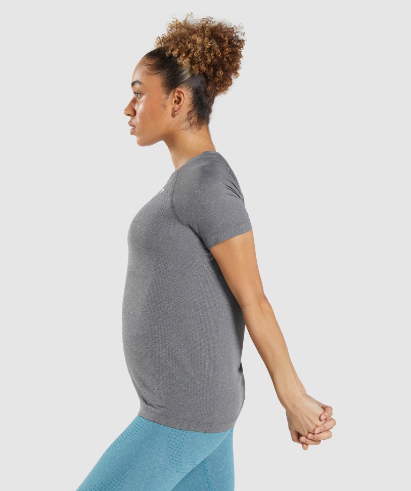 Gymshark Vital χωρίς ραφή 2.0 ελαφρύ μπλουζάκι Smokey Grey Marl