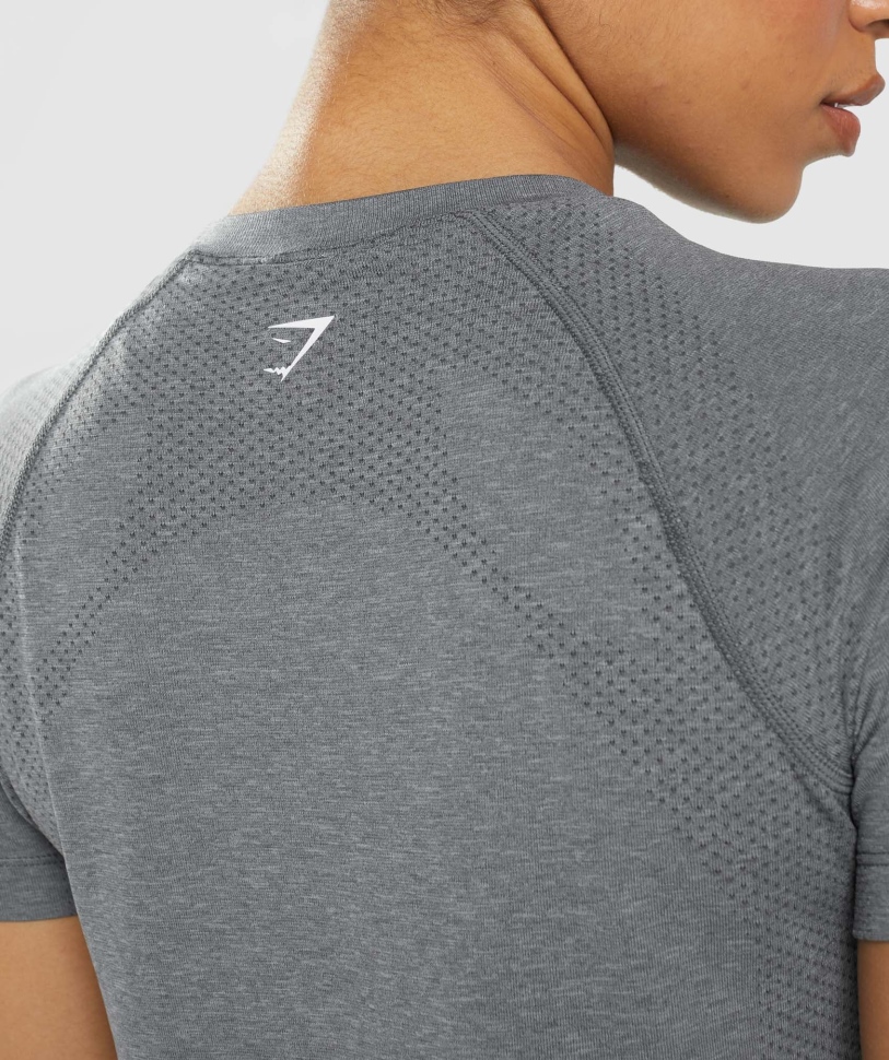 Gymshark Vital χωρίς ραφή 2.0 ελαφρύ μπλουζάκι Smokey Grey Marl