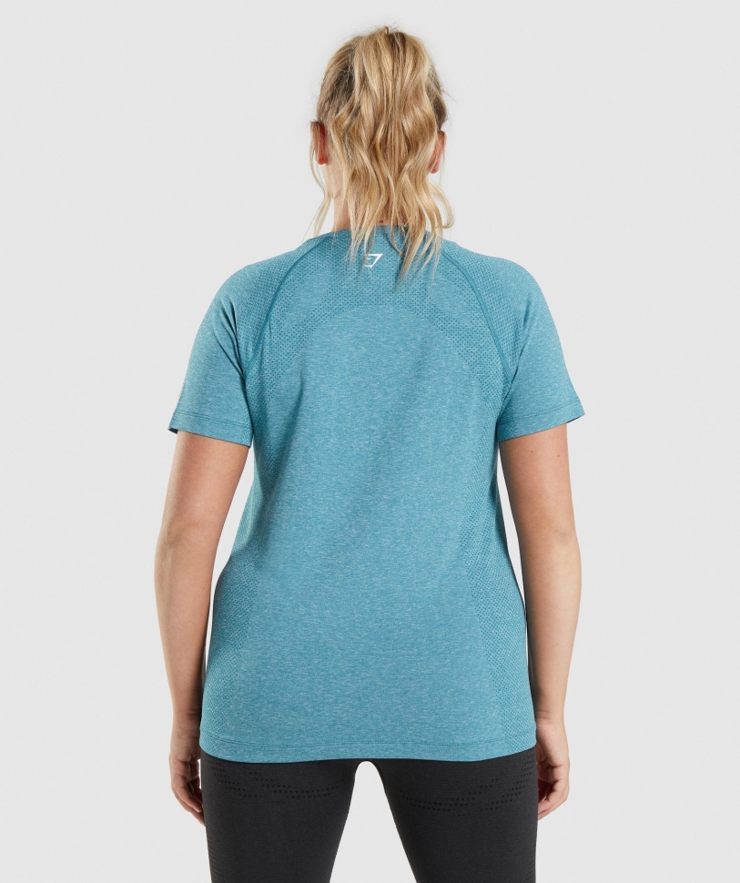 Gymshark Vital χωρίς ραφή 2.0 ελαφρύ μπλουζάκι Tahoe Teal Marl