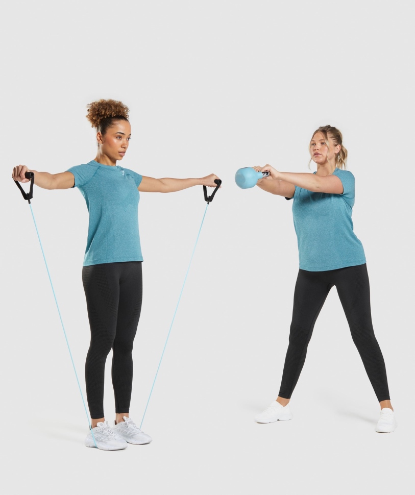 Gymshark Vital χωρίς ραφή 2.0 ελαφρύ μπλουζάκι Tahoe Teal Marl