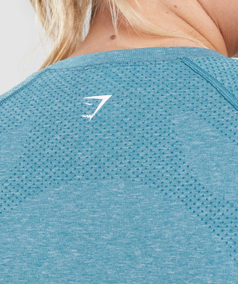 Gymshark Vital χωρίς ραφή 2.0 ελαφρύ μπλουζάκι Tahoe Teal Marl