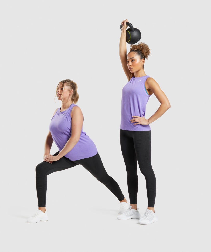 Gymshark ζωτικής σημασίας χωρίς ραφή 2.0 ελαφριά δεξαμενή φωτεινή μωβ μάργα